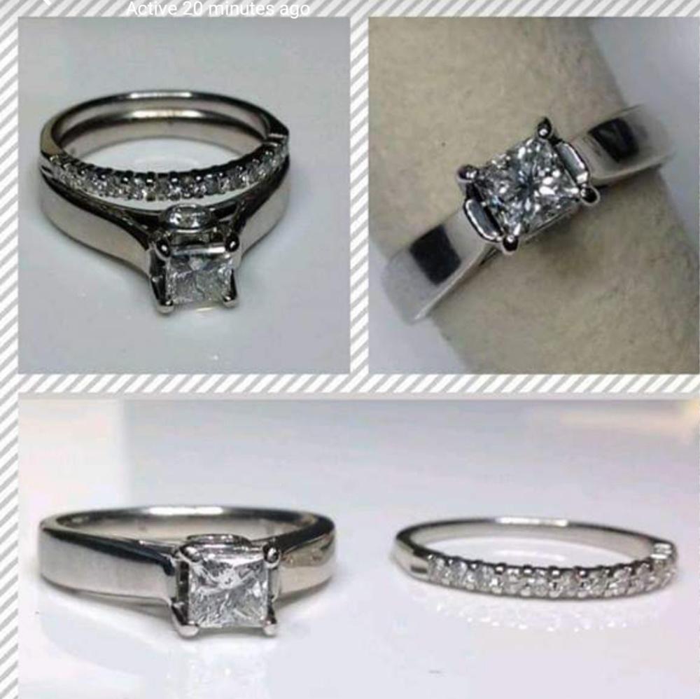 Engagement wedding ring set